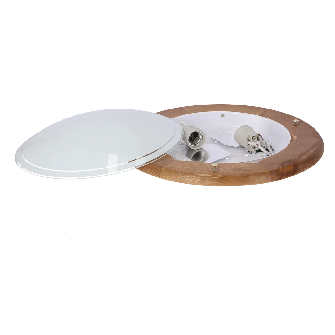 1030 LAMPA SUFITOWA PLAFON40 DREWNO STANDARD 2X60W E27 DĄB — zdjęcie 9
