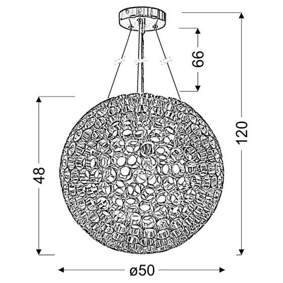 ABROS LAMPA WISZĄCA 50 1X60W E27 MIEDZIANY — zdjęcie 4
