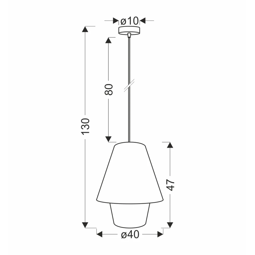 Africa lampa wisząca 40 czarny 1x40W E27 abażur beżowy+biały — zdjęcie 2