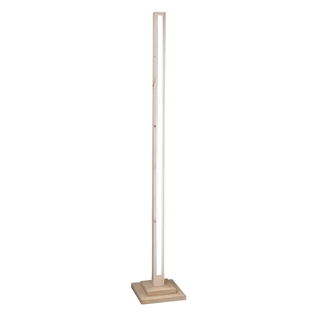 ALSET LAMPA PODŁOGOWA DREWNO BUK + SREBRNY 1X8W LED 4000 — zdjęcie 2