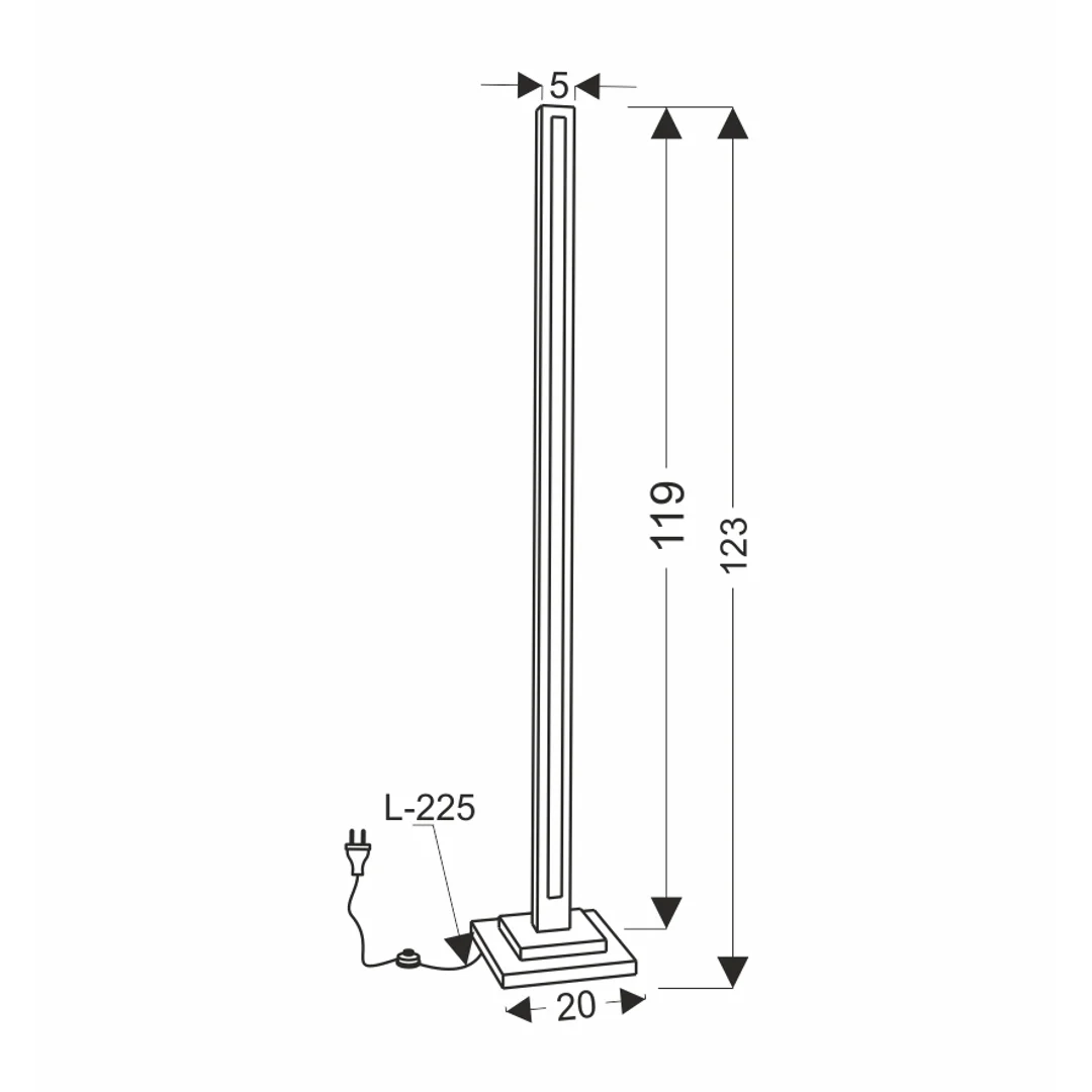 ALSET LAMPA PODŁOGOWA DREWNO BUK + SREBRNY 1X8W LED 4000 — zdjęcie 6