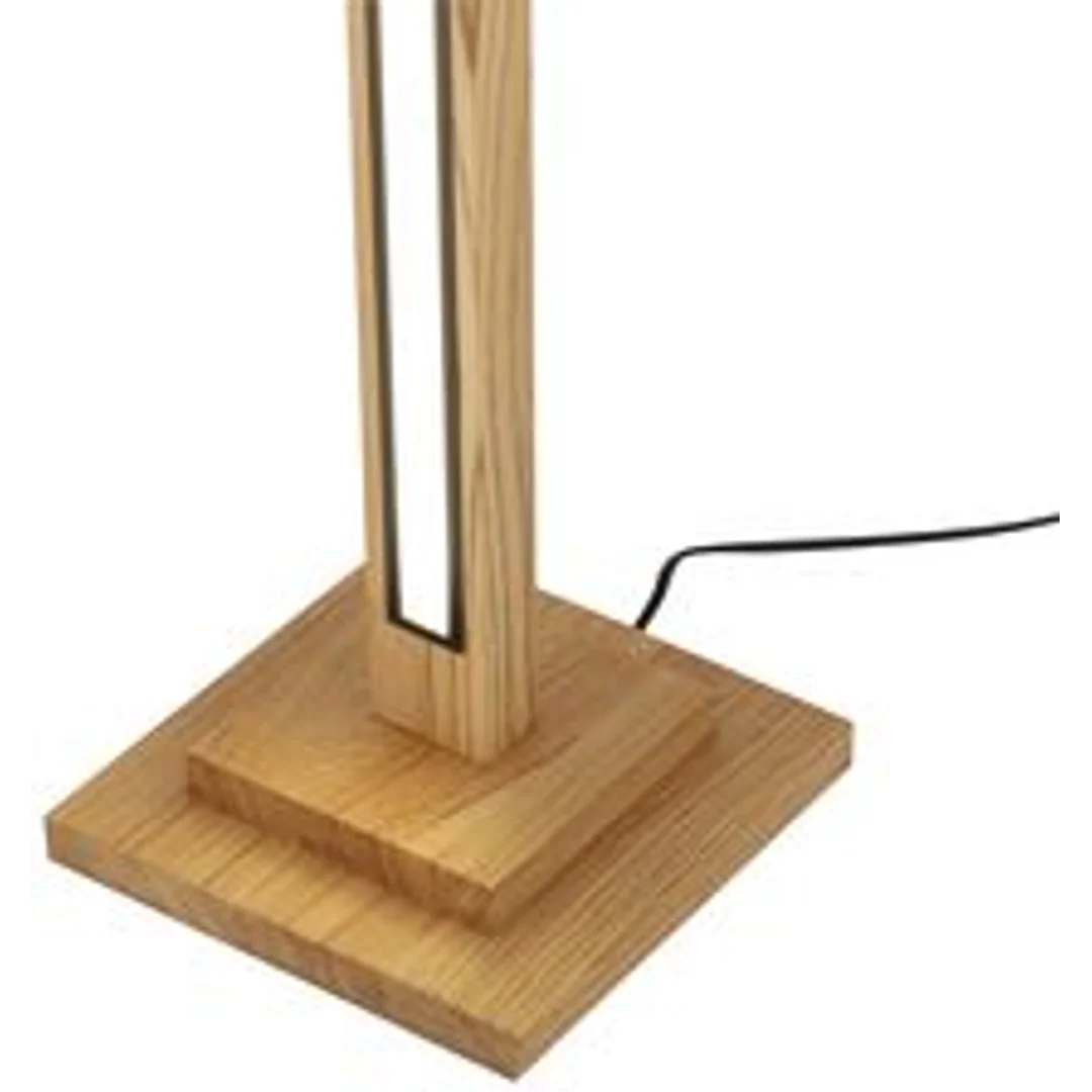 ALSET LAMPA PODŁOGOWA DREWNO DĄB + CZARNY 1X18W LED 4000 — zdjęcie 5