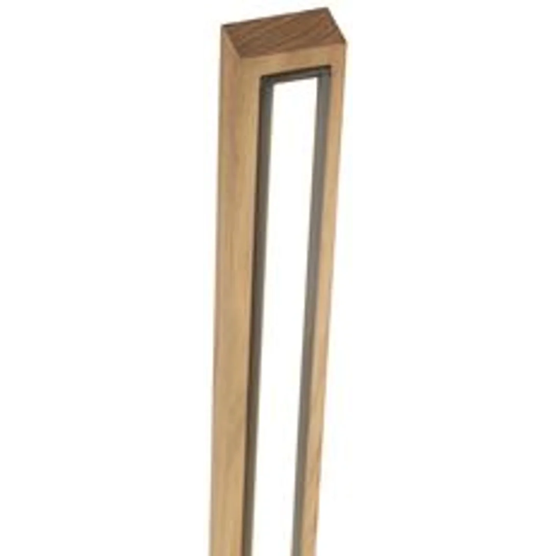 ALSET LAMPA PODŁOGOWA DREWNO DĄB + CZARNY 1X18W LED 4000 — zdjęcie 6