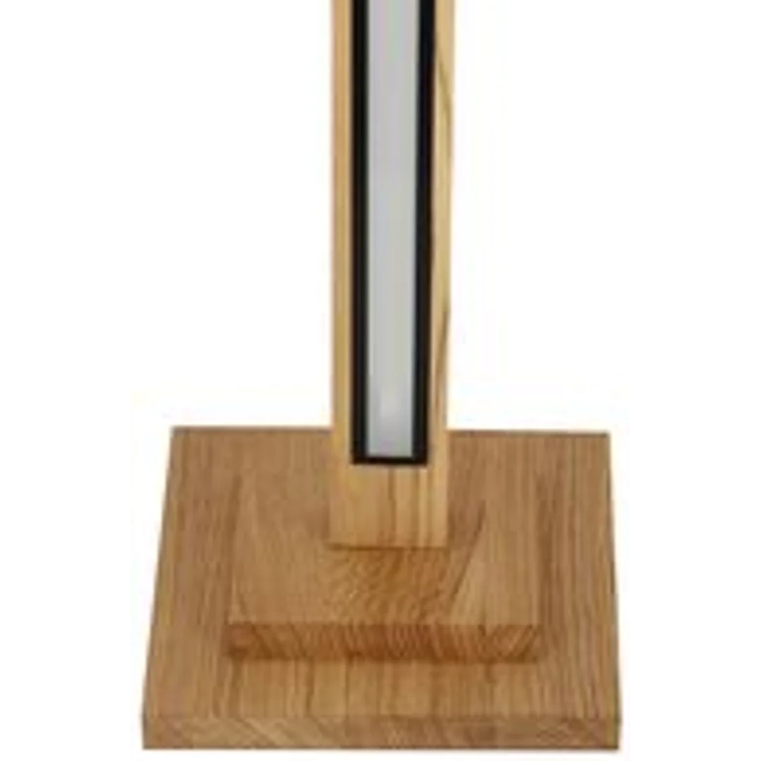 ALSET LAMPA PODŁOGOWA DREWNO DĄB + CZARNY 1X18W LED 4000 — zdjęcie 7