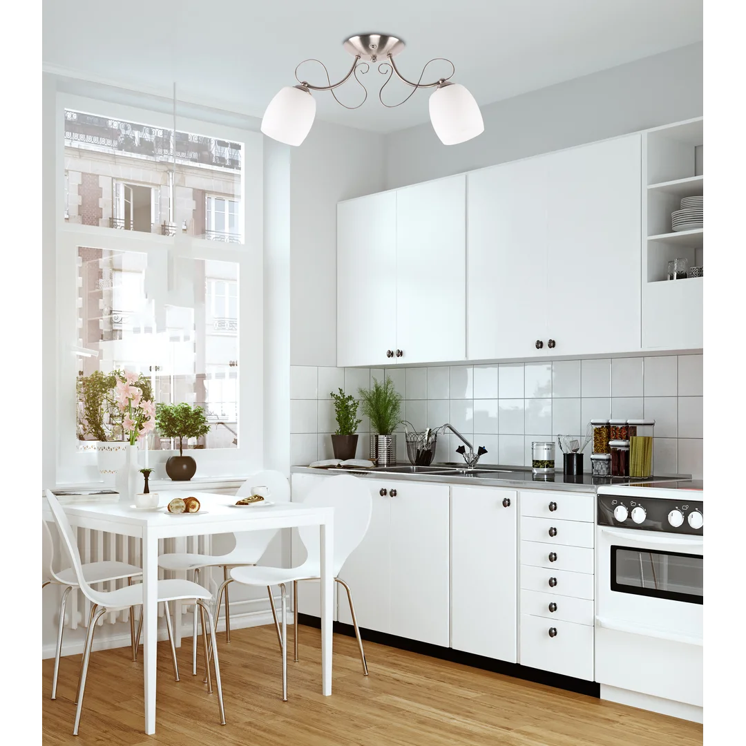 AMBA LAMPA SUFITOWA 2X40W E27 BIAŁ — zdjęcie 3