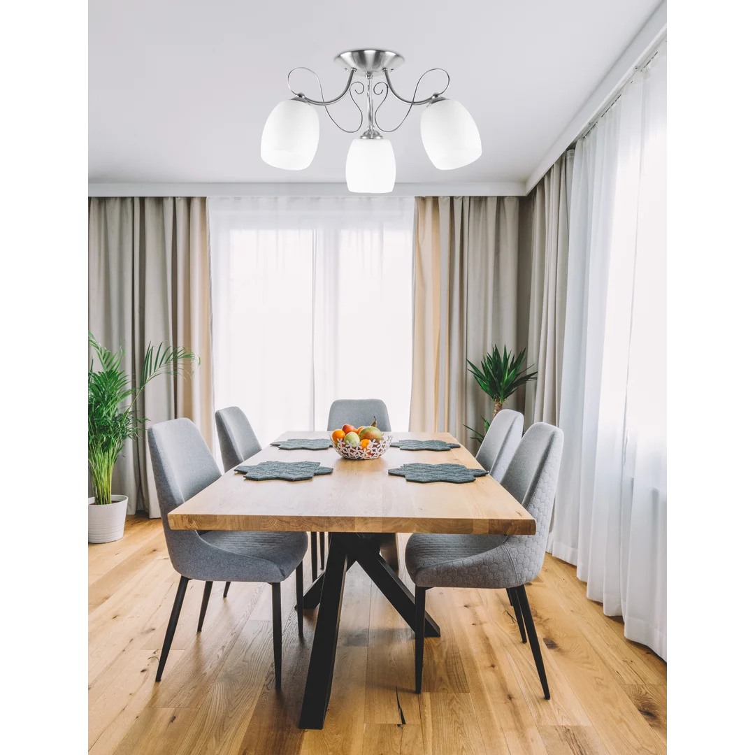 AMBA LAMPA SUFITOWA 3X40W E27 BIAŁY — zdjęcie 2