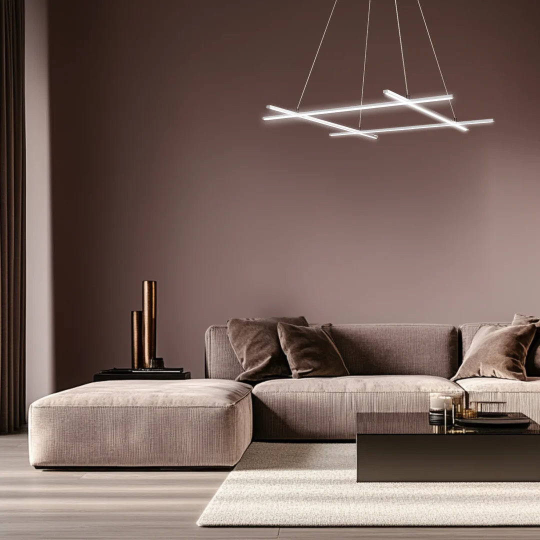 ANDROS LAMPA WISZĄCA 70X70 40W LED SREBRNY 4000K APETI — zdjęcie 5