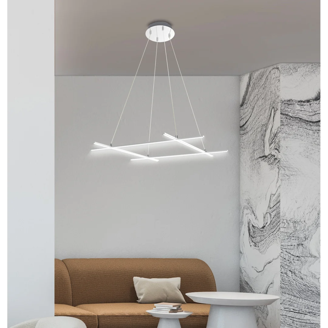 ANDROS LAMPA WISZĄCA 70X70 40W LED SREBRNY 4000K APETI — zdjęcie 6