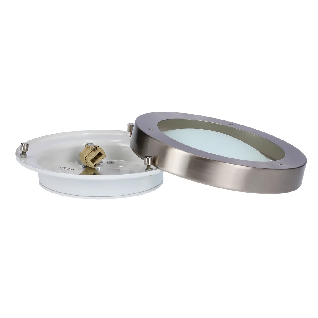 AQUILA LAMPA SUFITOWA PLAFON 18 1X40W G9 SATYNA NIKIEL IP44 (BŻ) — zdjęcie 10