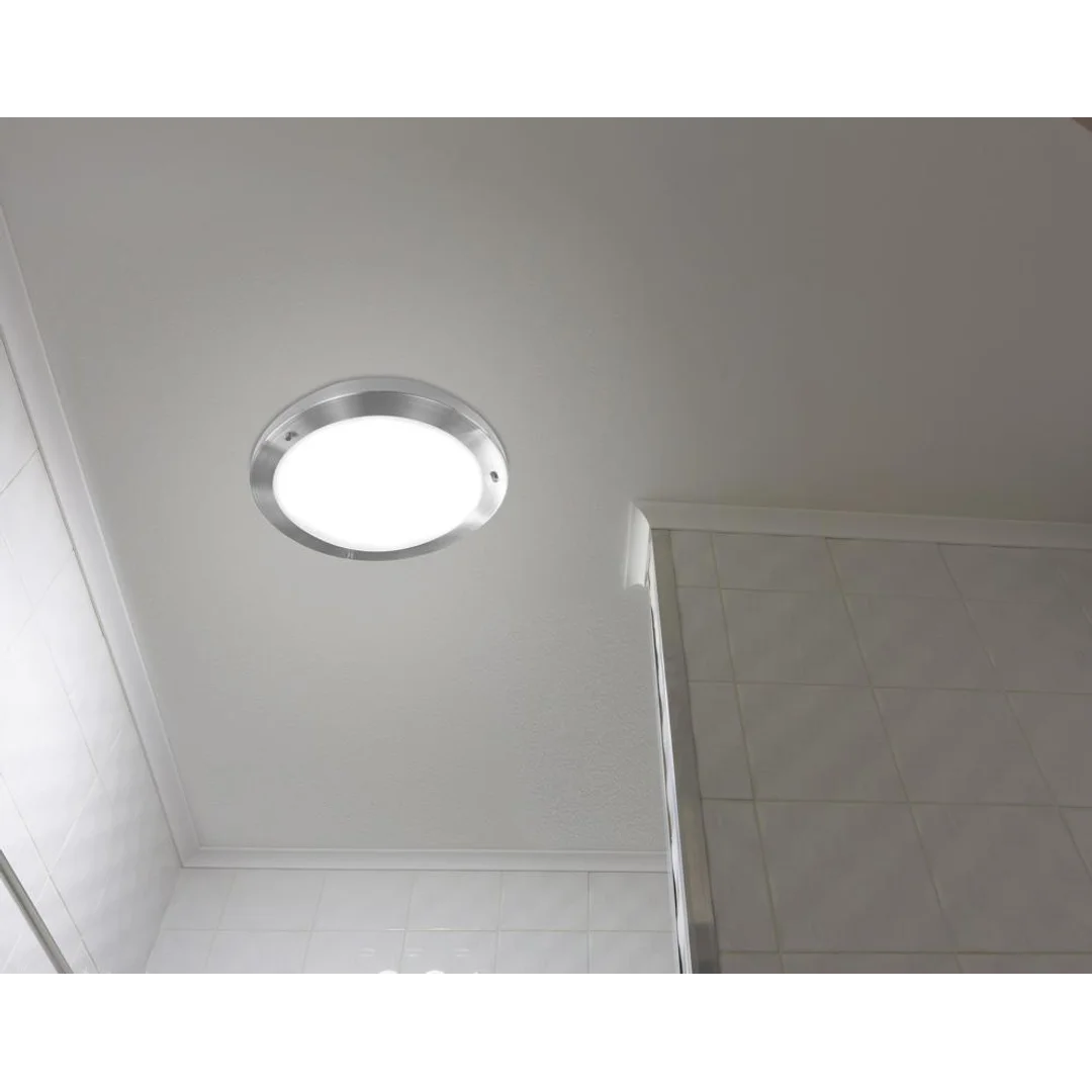AQUILA LAMPA SUFITOWA PLAFON 32 1X60W E27 SATYNA NIKIEL IP44 — zdjęcie 3
