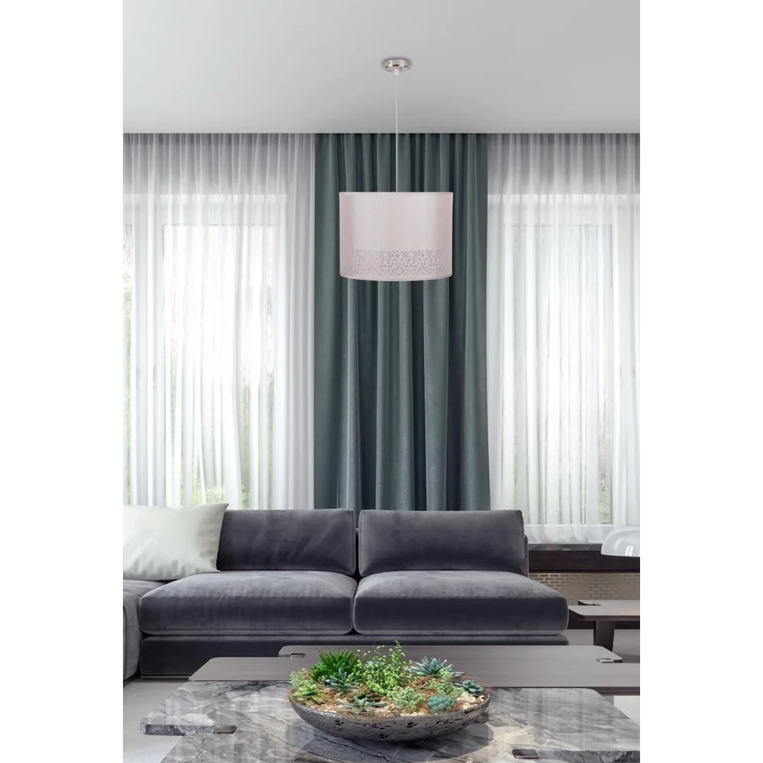 ARABESCA LAMPA WISZĄCA 33X33X24 1X60W E27 KREMOWY (ABAŻUR 77-19441 Z ZAWIESIEM 85-10608) — zdjęcie 3