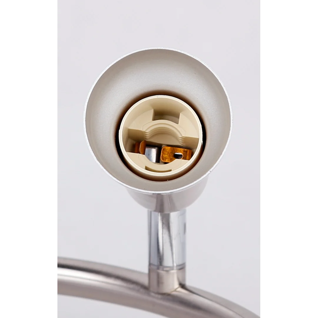 ARC LAMPA SUFITOWA SPIRALA 3X40W E14 SATYNA NIKIEL — zdjęcie 4