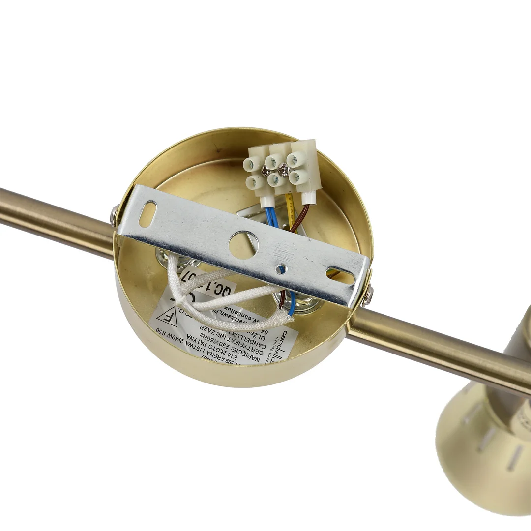 ARENA LAMPA SUFITOWA LISTWA 2*40W R50 E14 ZŁOTO PATYNA — zdjęcie 12