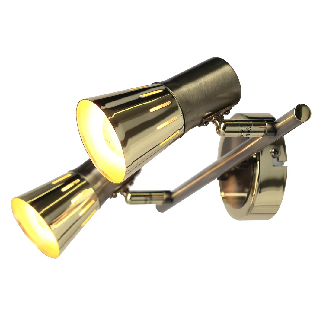 ARENA LAMPA SUFITOWA LISTWA 2*40W R50 E14 ZŁOTO PATYNA — zdjęcie 5