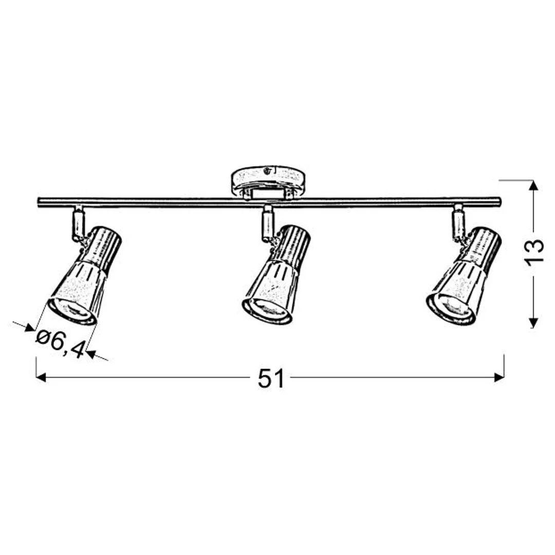 ARENA LAMPA SUFITOWA LISTWA 3*40W R50 E14 ZŁOTO PATYNA — zdjęcie 2
