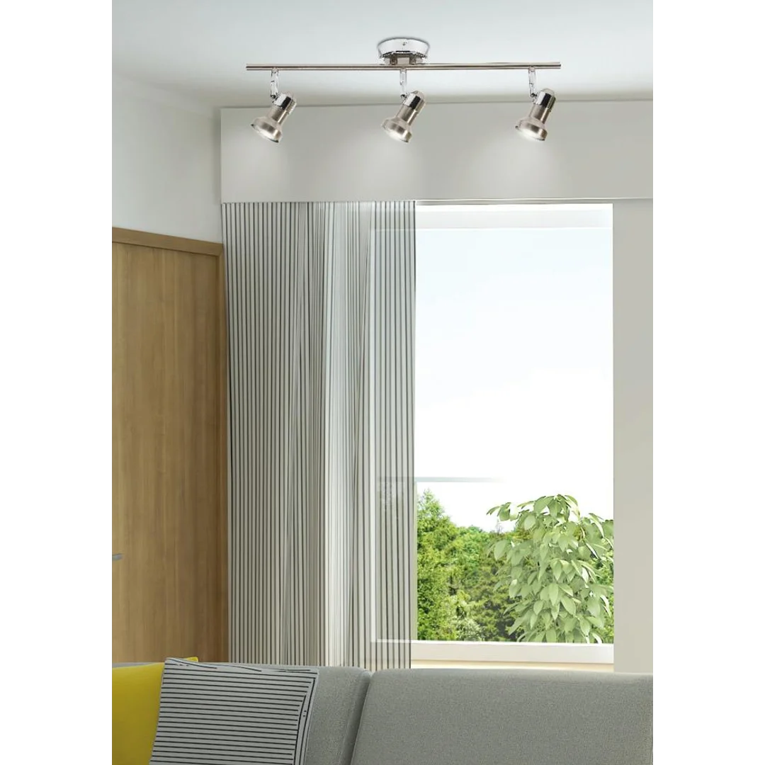 ARKON LAMPA SUFITOWA LISTWA 3X50W GU10 SAT NIKIEL+CHROM BEZ ŻARÓWEK — zdjęcie 3