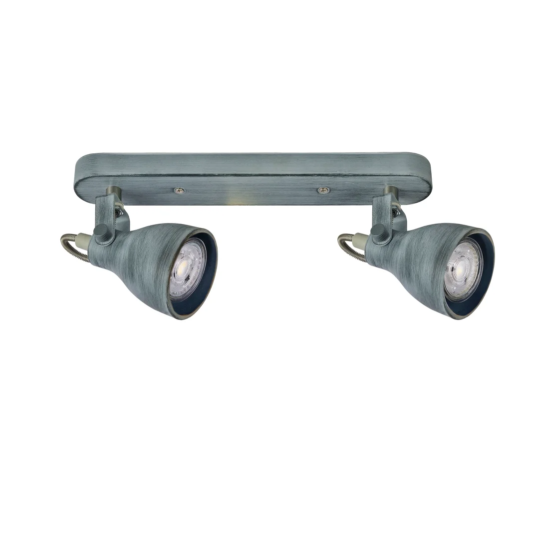 ASH LAMPA SUFITOWA LISTWA 2X40W GU10 SZARY MAT — zdjęcie 2