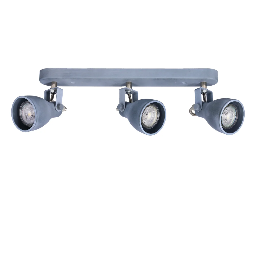 ASH LAMPA SUFITOWA LISTWA 3X40W GU10 SZARY MAT — zdjęcie 2