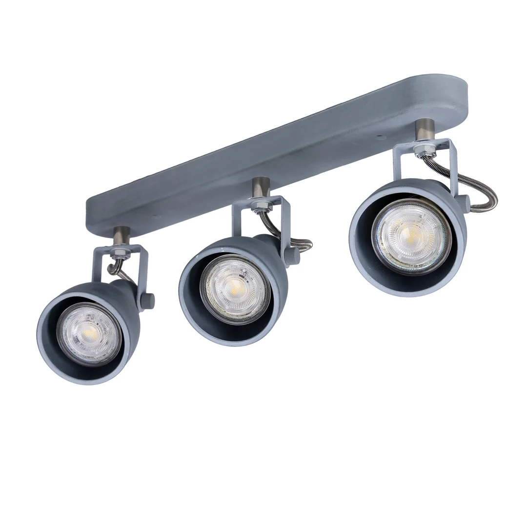 ASH LAMPA SUFITOWA LISTWA 3X40W GU10 SZARY MAT — zdjęcie 13