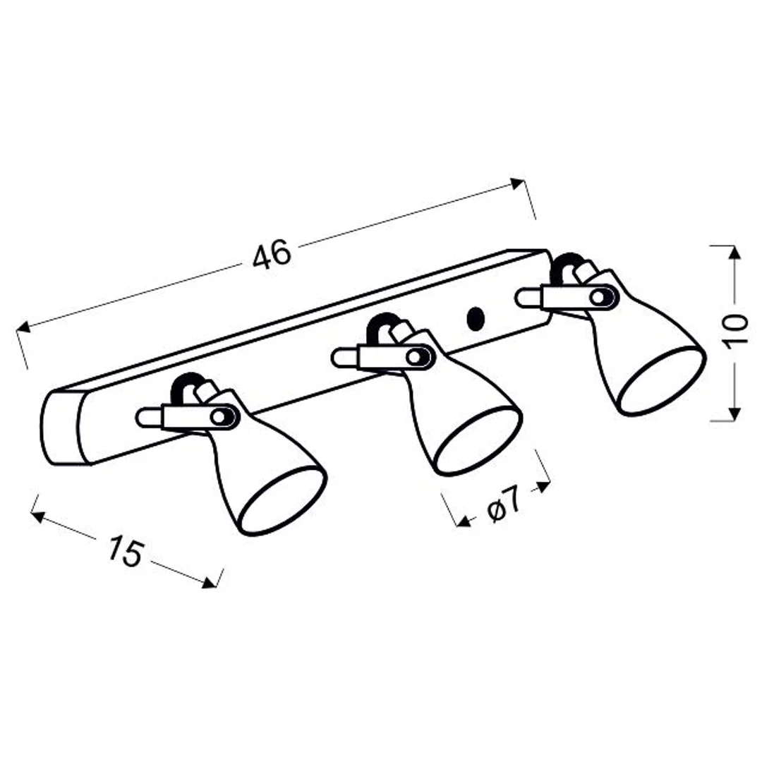 ASH LAMPA SUFITOWA LISTWA 3X40W GU10 SZARY MAT — zdjęcie 22
