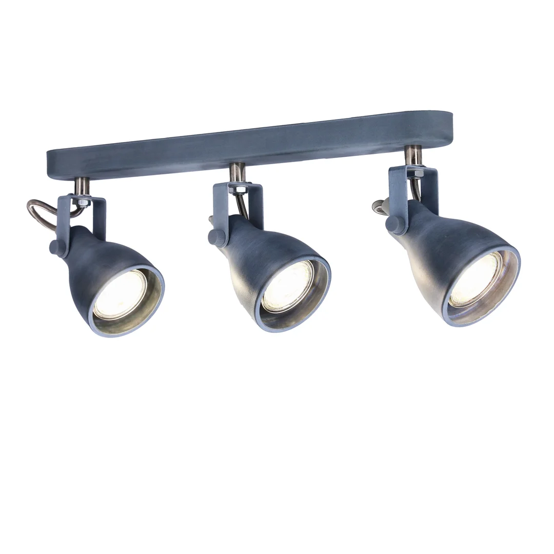 ASH LAMPA SUFITOWA LISTWA 3X40W GU10 SZARY MAT — zdjęcie 6