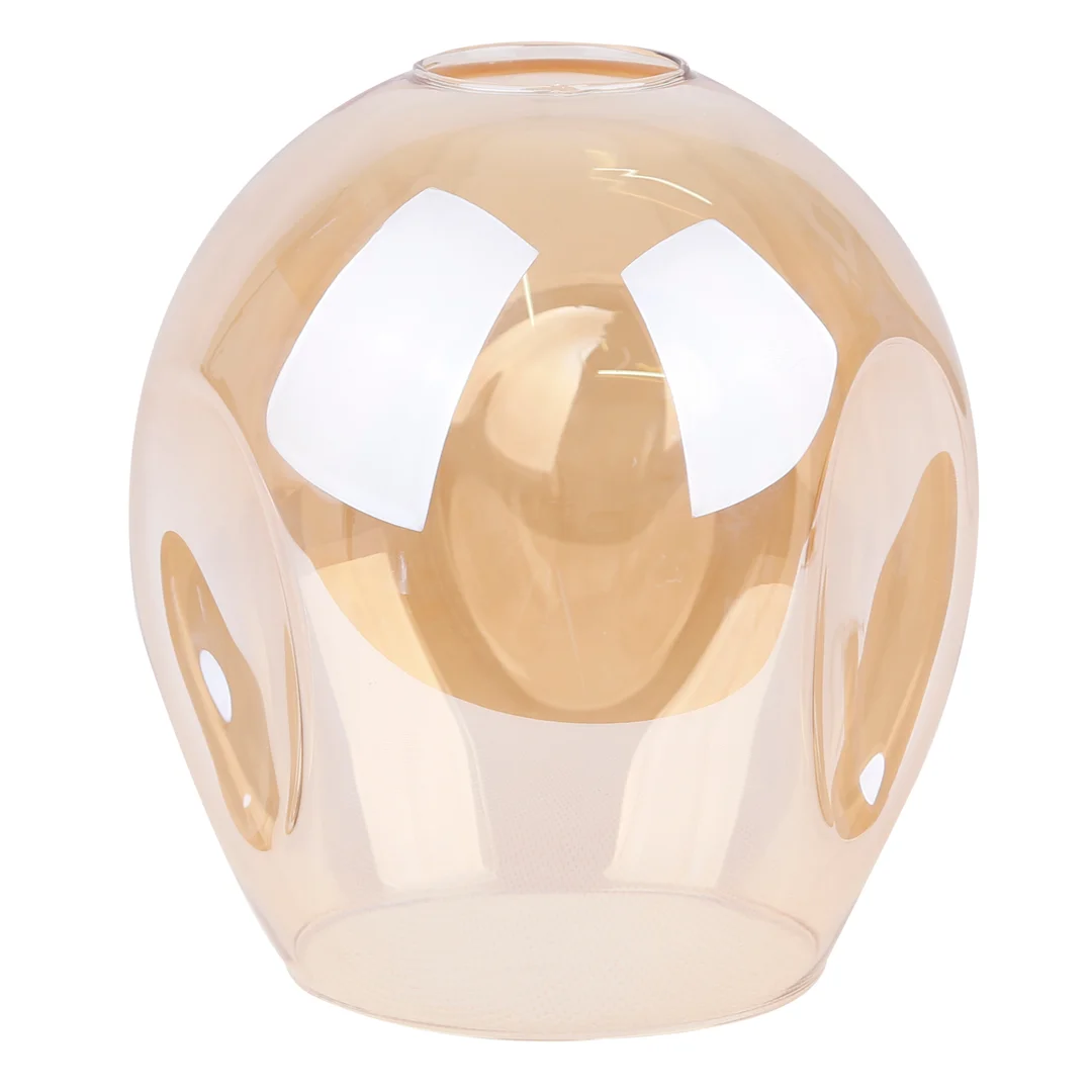 Aspa lampa wisząca czarny 6x40w e27 klosz brązowy — zdjęcie 6