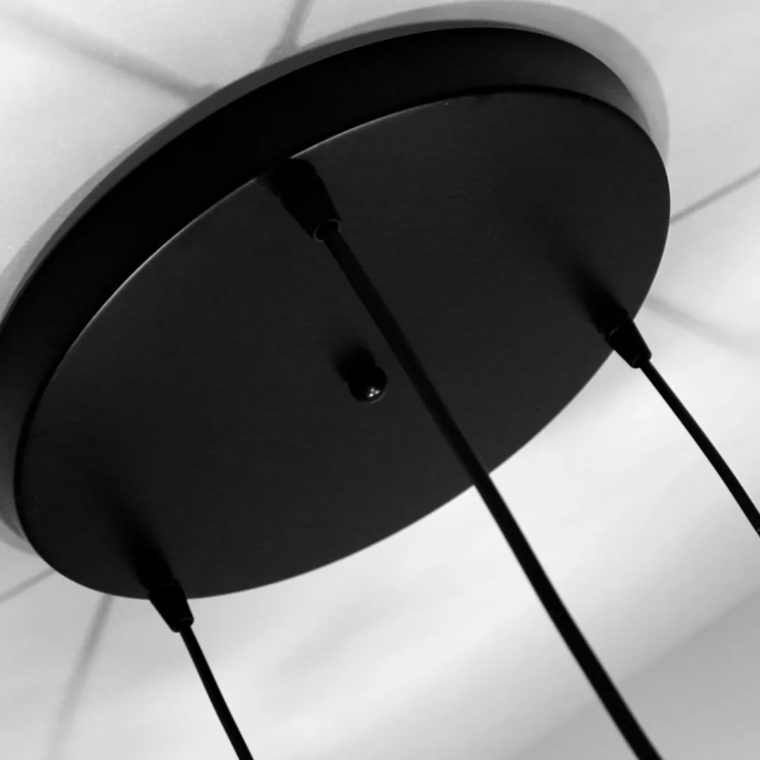 Aspa lampa wisząca czarny talerz 3x40w e27 klosz brązowy — zdjęcie 8