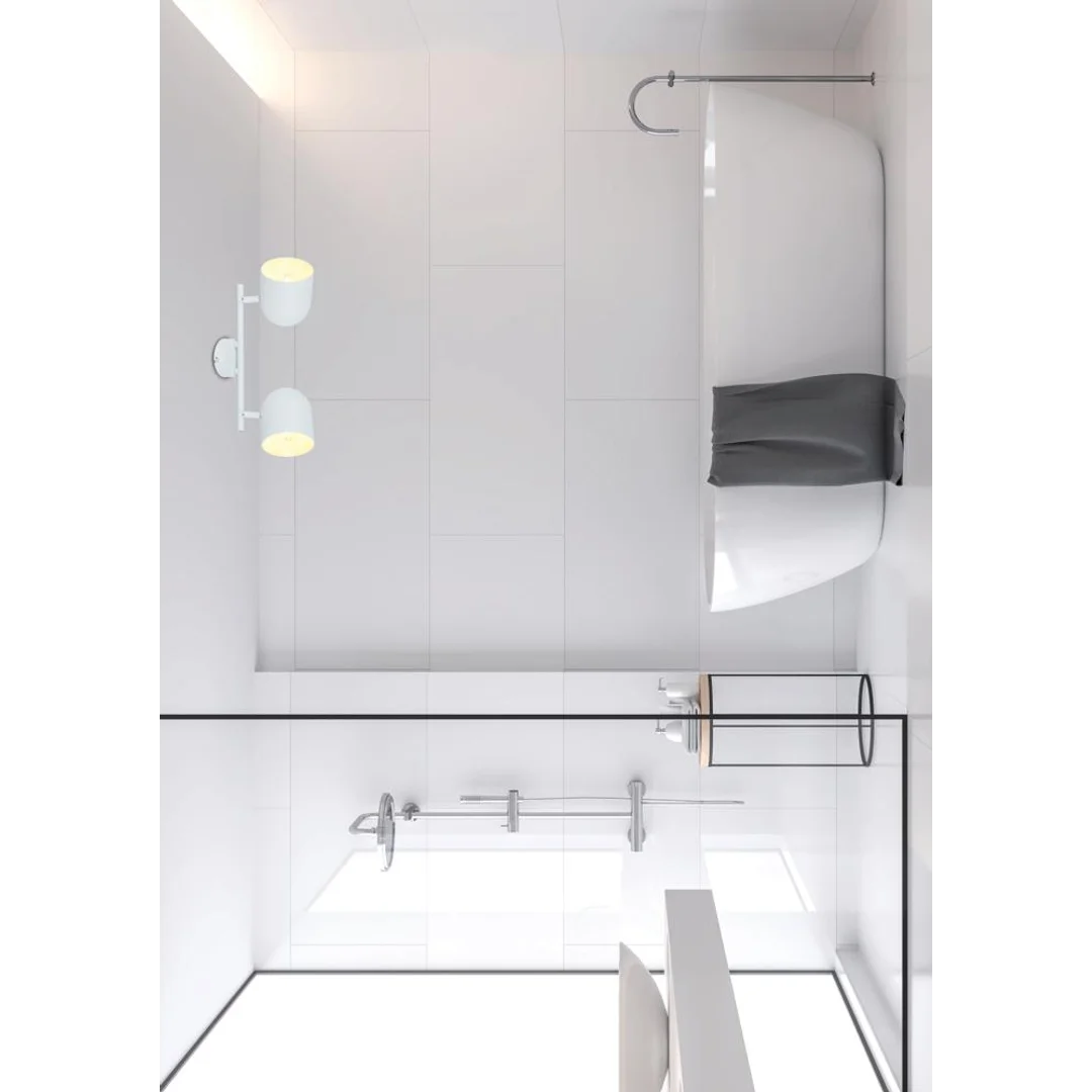 AZURO LAMPA SUFITOWA LISTWA 2X40W E27 BIAŁY — zdjęcie 3