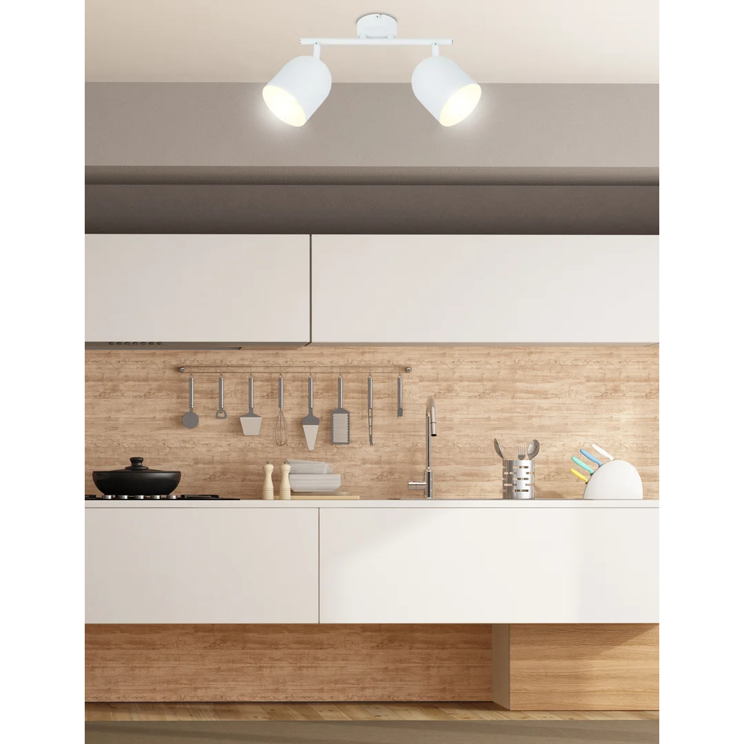 AZURO LAMPA SUFITOWA LISTWA 2X40W E27 BIAŁY — zdjęcie 4
