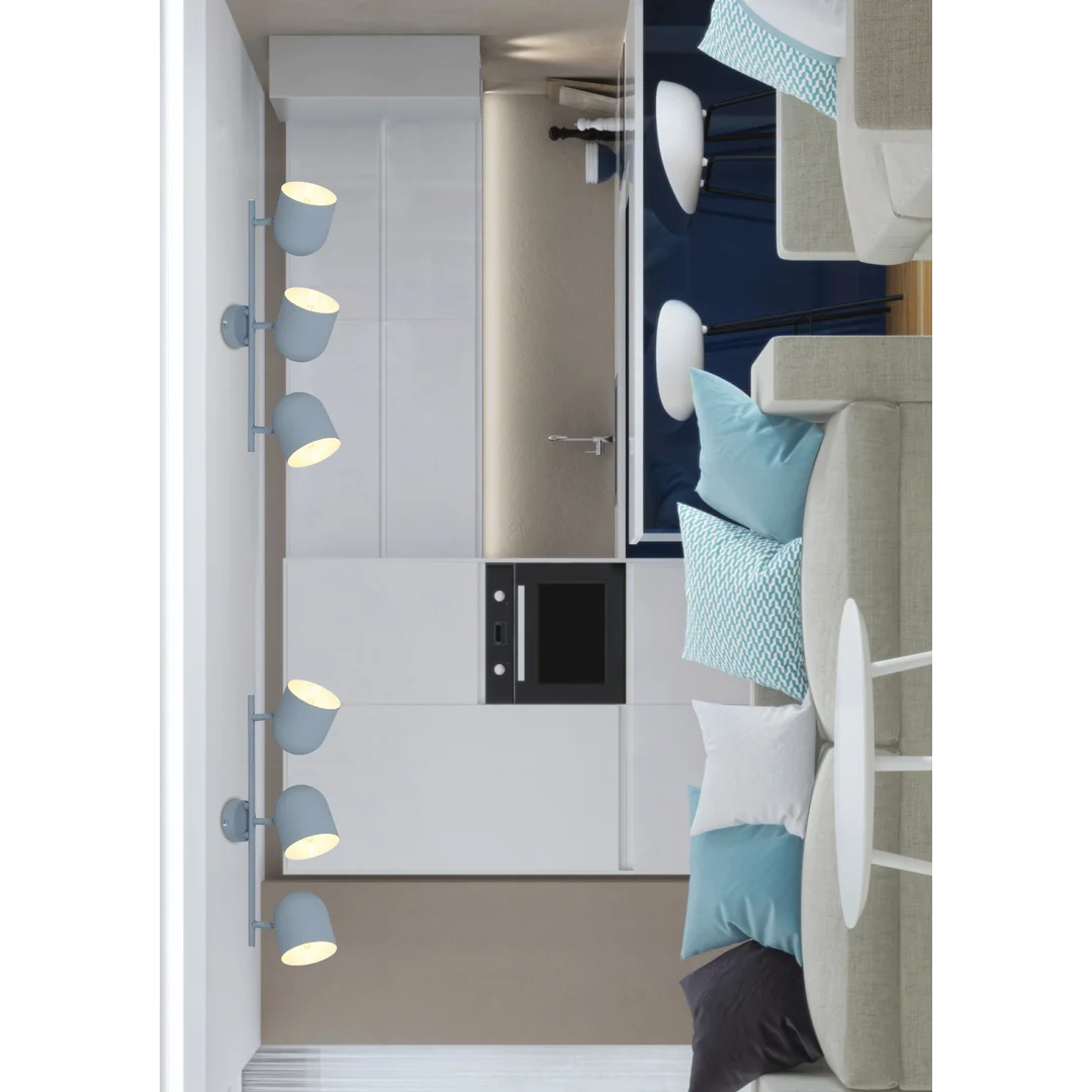 AZURO LAMPA SUFITOWA LISTWA 3X40W E27 SZARY MAT — zdjęcie 2
