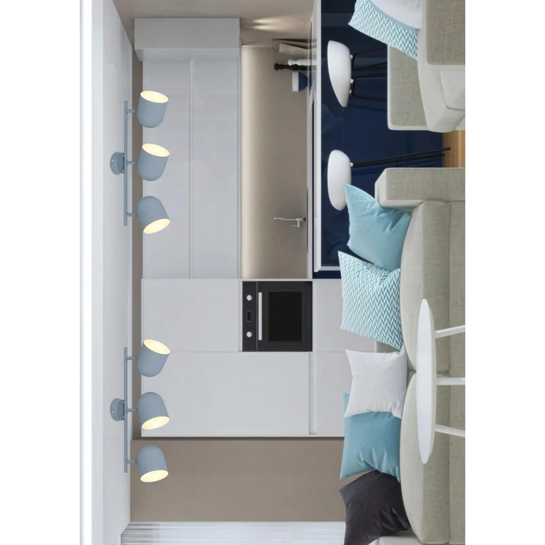 AZURO LAMPA SUFITOWA LISTWA 3X40W E27 SZARY MAT — zdjęcie 3