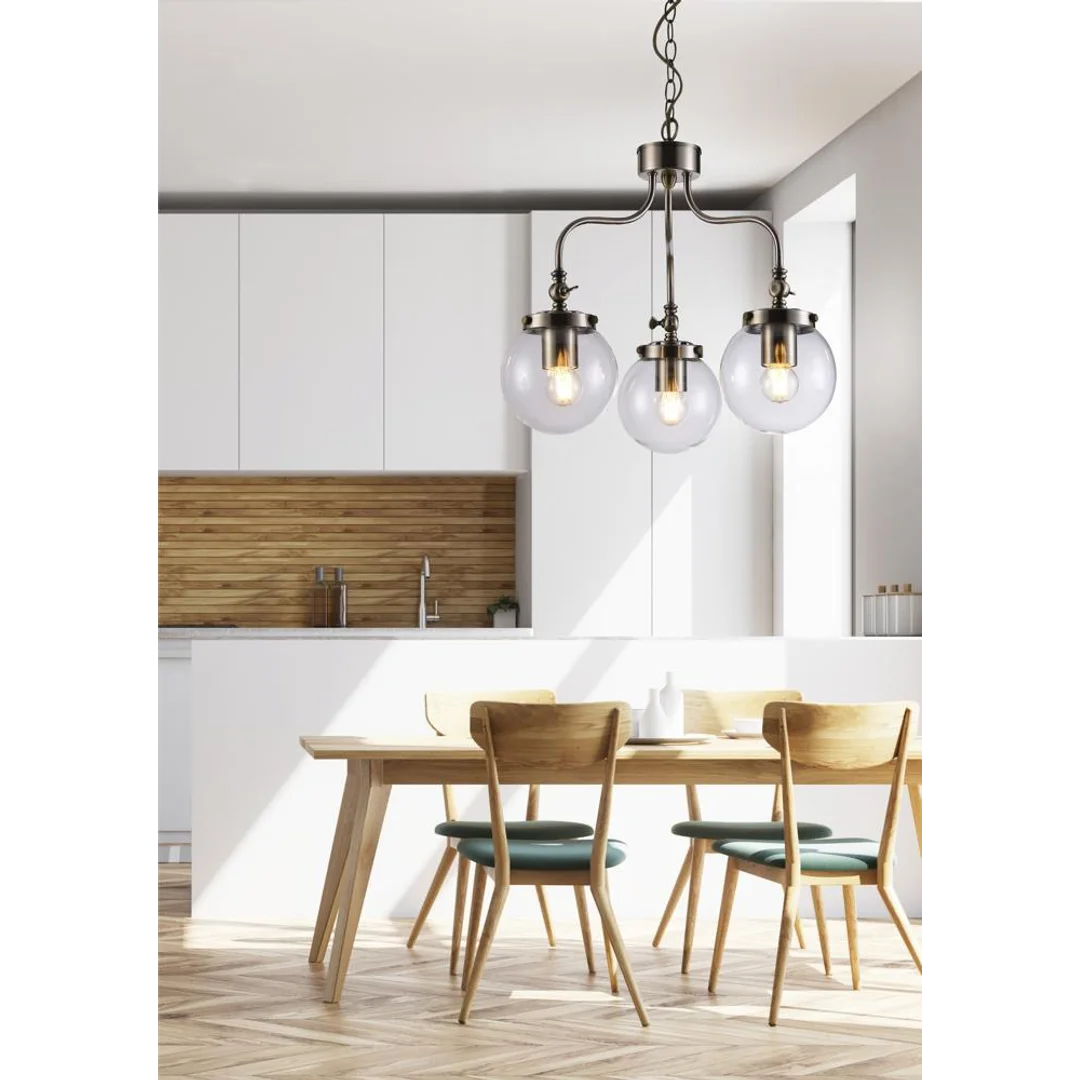 BALLET LAMPA WISZĄCA 3X40W E27 PATYNOWY — zdjęcie 3
