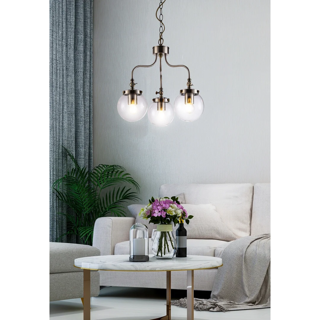 BALLET LAMPA WISZĄCA 3X40W E27 PATYNOWY — zdjęcie 4