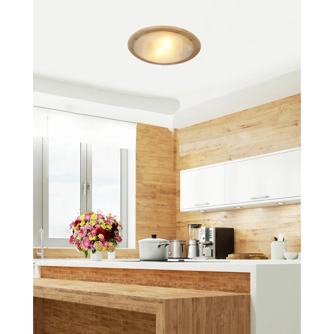BAMBOO LAMPA SUFITOWA PLAFON 30 DREWNO STANDARD 1X60 W E27 SOSNA — zdjęcie 3