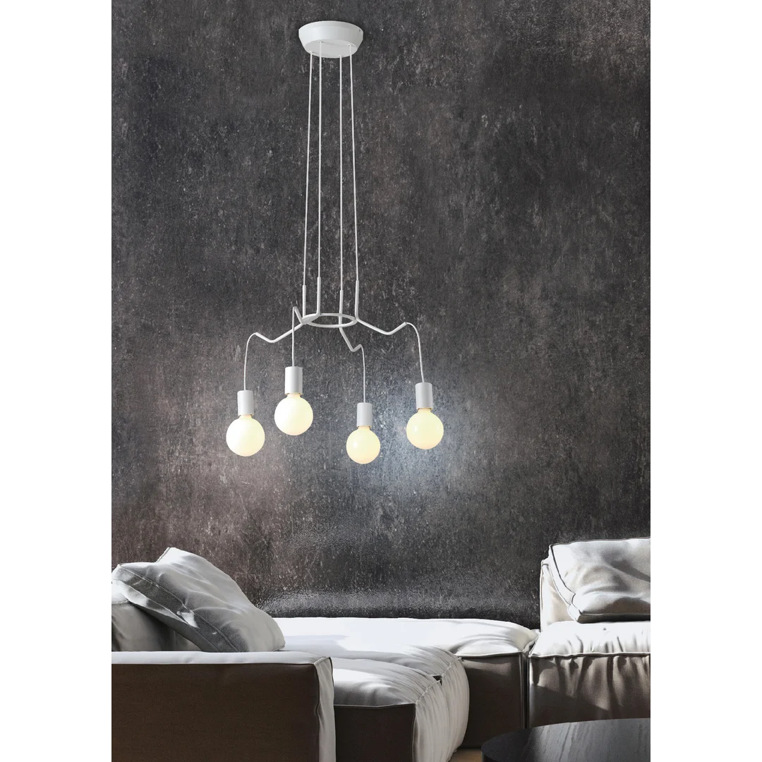 BASSO LAMPA WISZĄCA 4X40W E27 BIAŁY MATOWY — zdjęcie 2