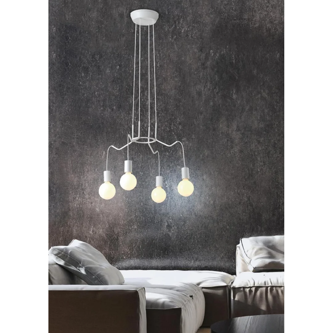 BASSO LAMPA WISZĄCA 4X40W E27 BIAŁY MATOWY — zdjęcie 3