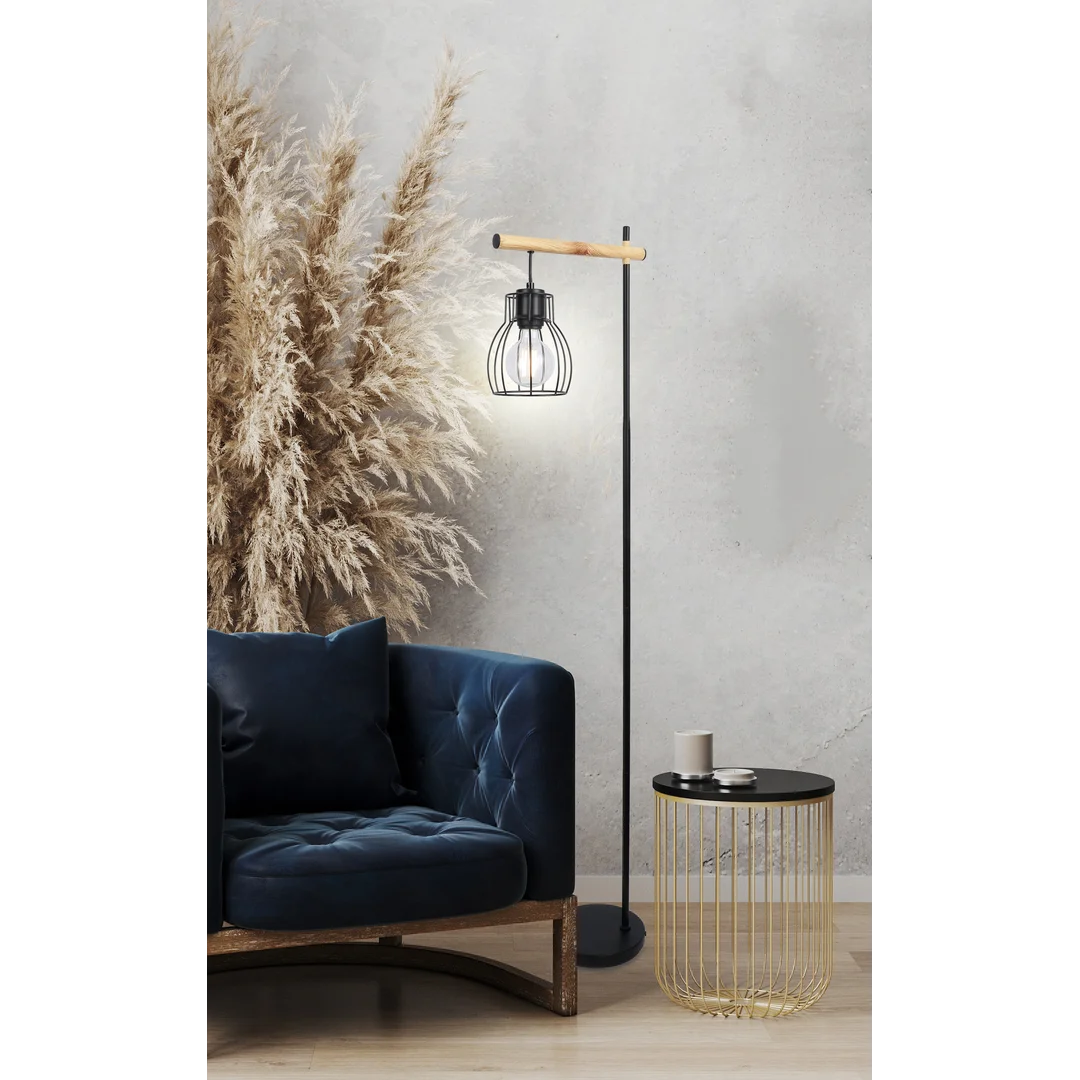 BERNITA LAMPA PODŁOGOWA 1X60W E27CZARNY — zdjęcie 2
