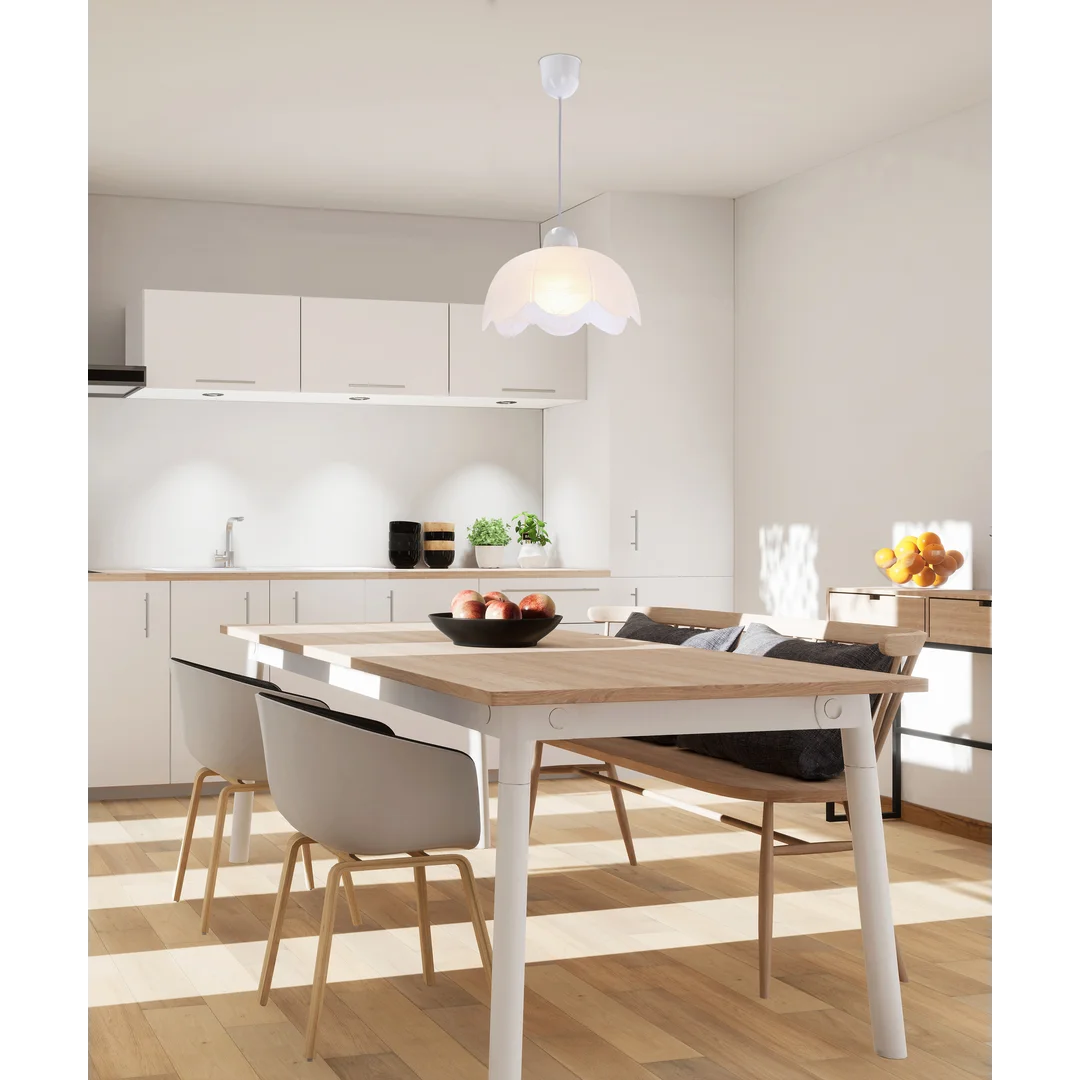 Bratek lampa wisząca 25 1x60w e27 klosz biały — zdjęcie 2
