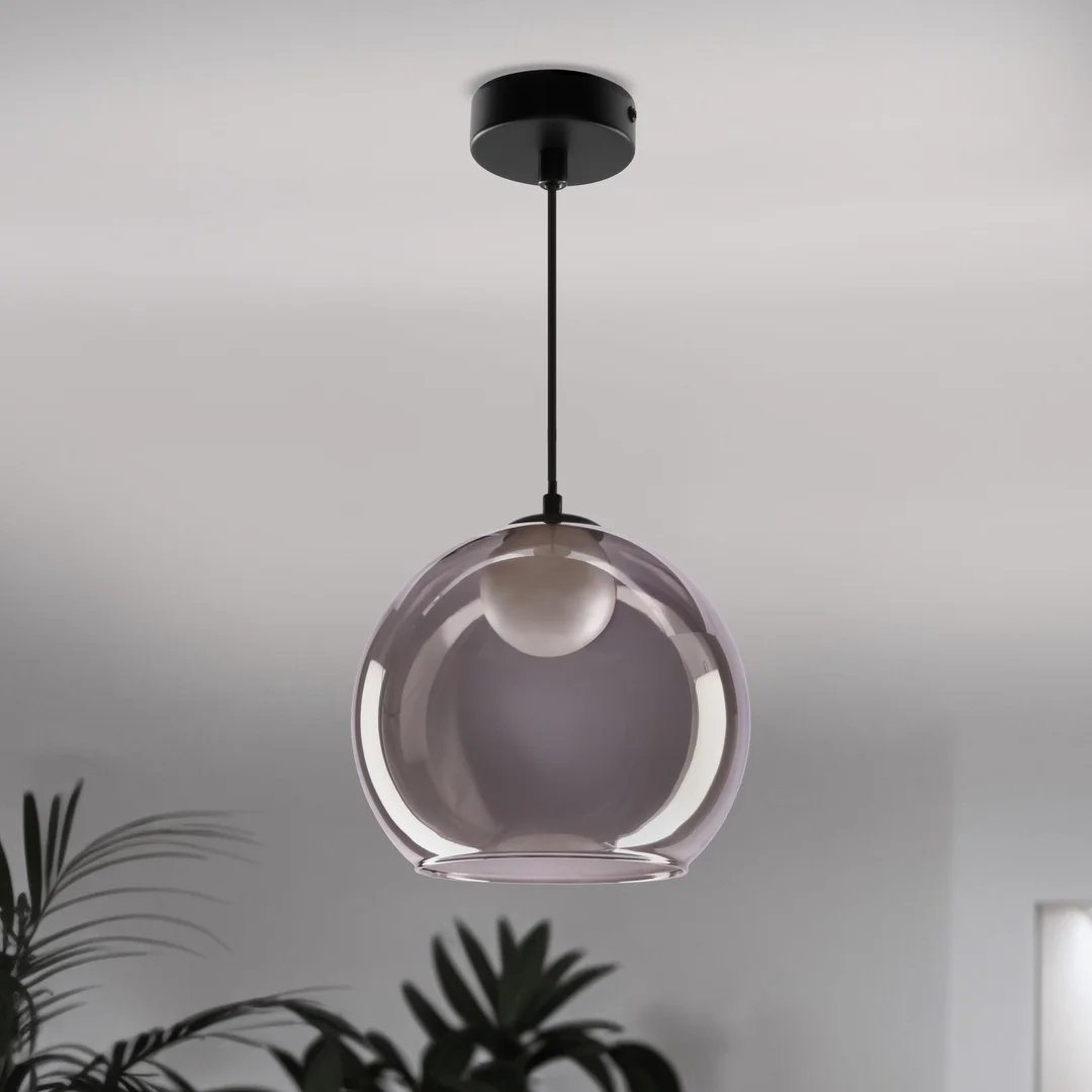 Brin lampa sufitowa czarny 1x15W G9 klosz dymiony+biały — zdjęcie 4