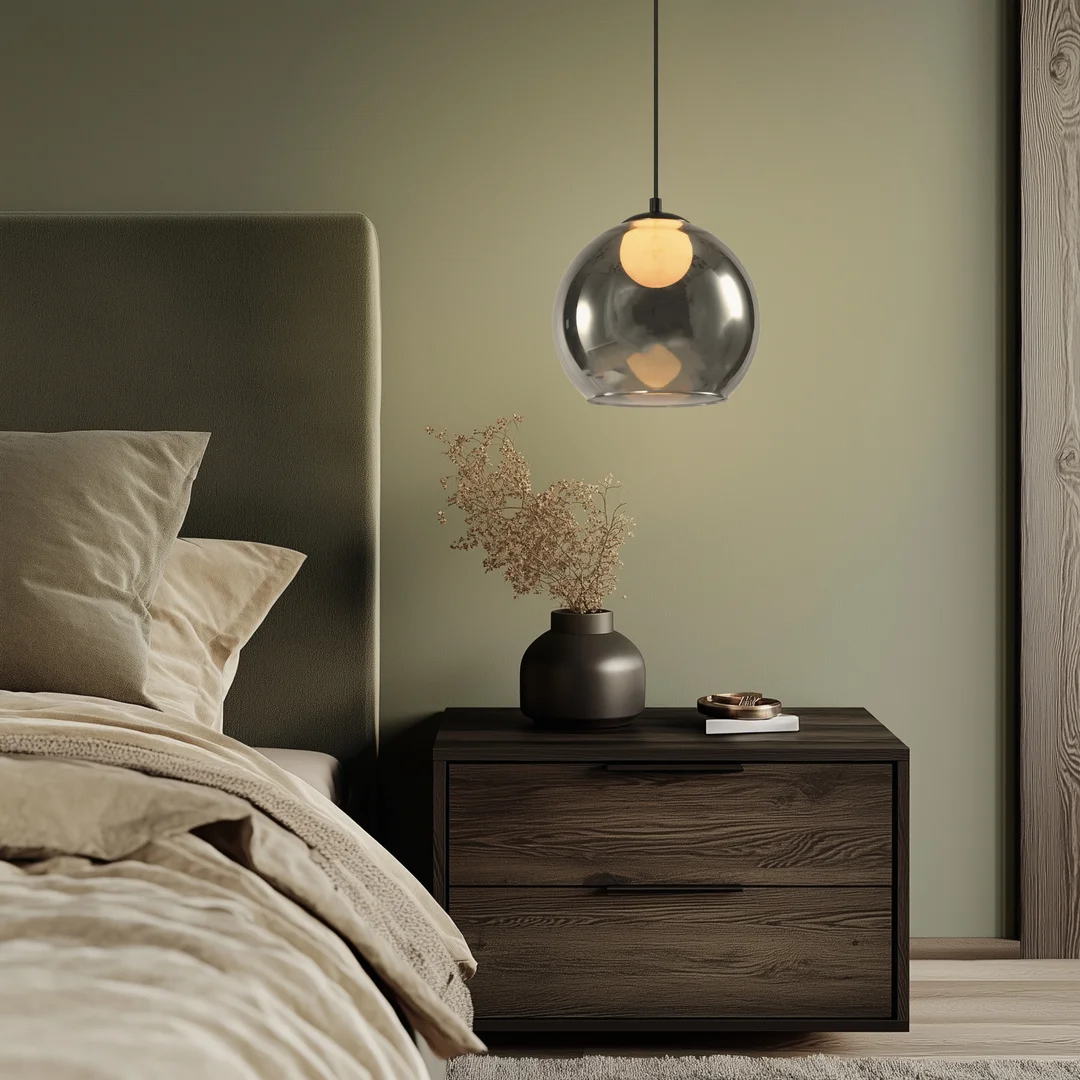 Brin lampa sufitowa czarny 1x15W G9 klosz dymiony+biały — zdjęcie 5