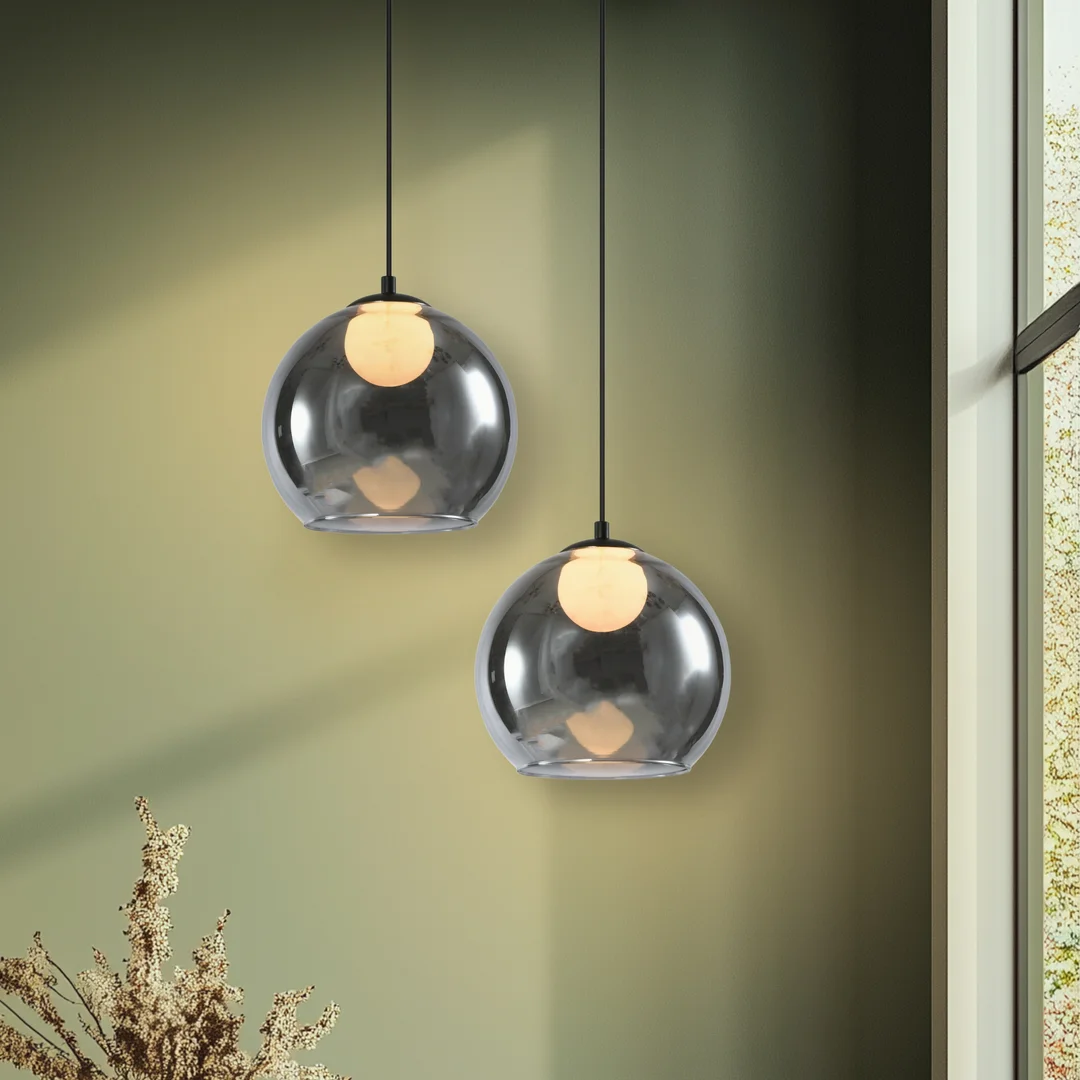 Brin lampa sufitowa czarny 1x15W G9 klosz dymiony+biały — zdjęcie 6