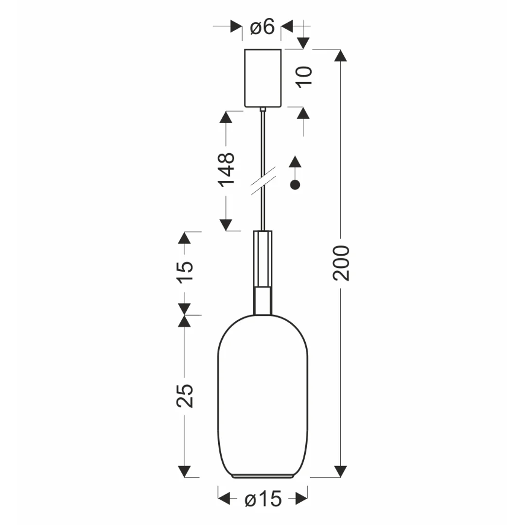 BUENO lampa wisząca czarny 1x9W GX53 klosz bezbarwny+bursztynowy — zdjęcie 7