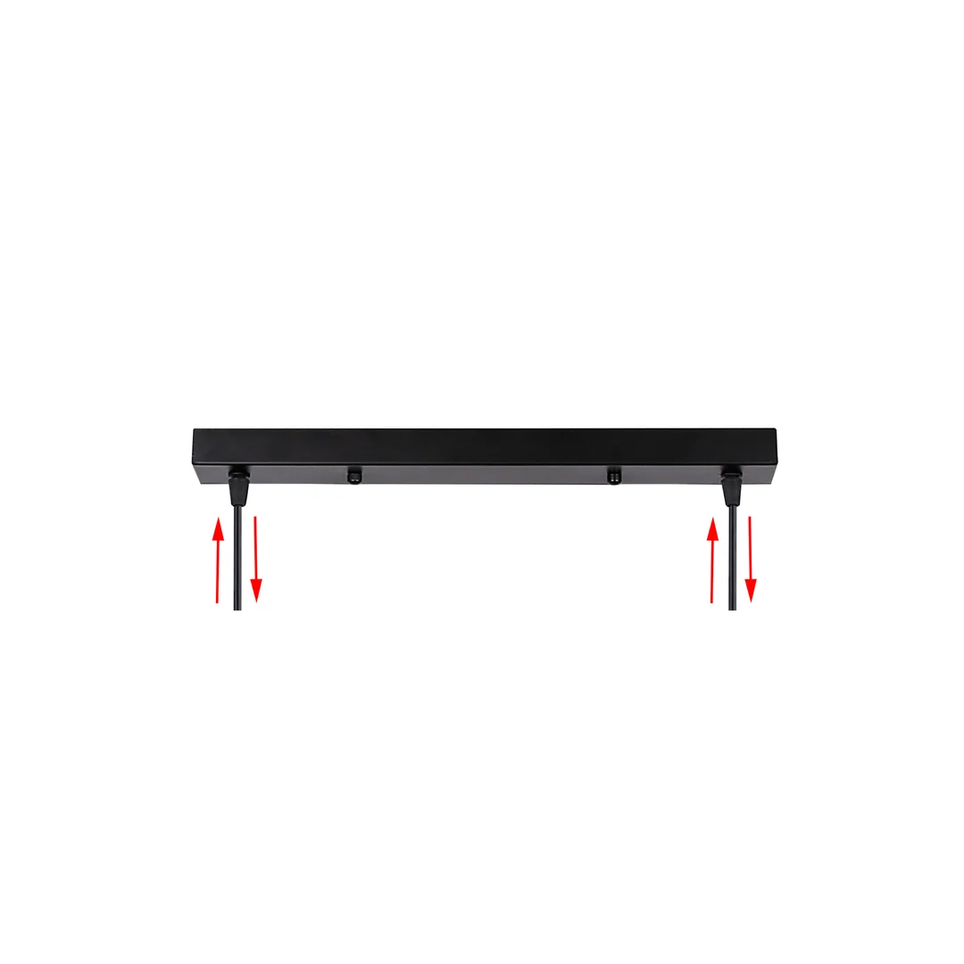 Candida lampa wisząca czarny 2x40w e27 abażur czarny — zdjęcie 10