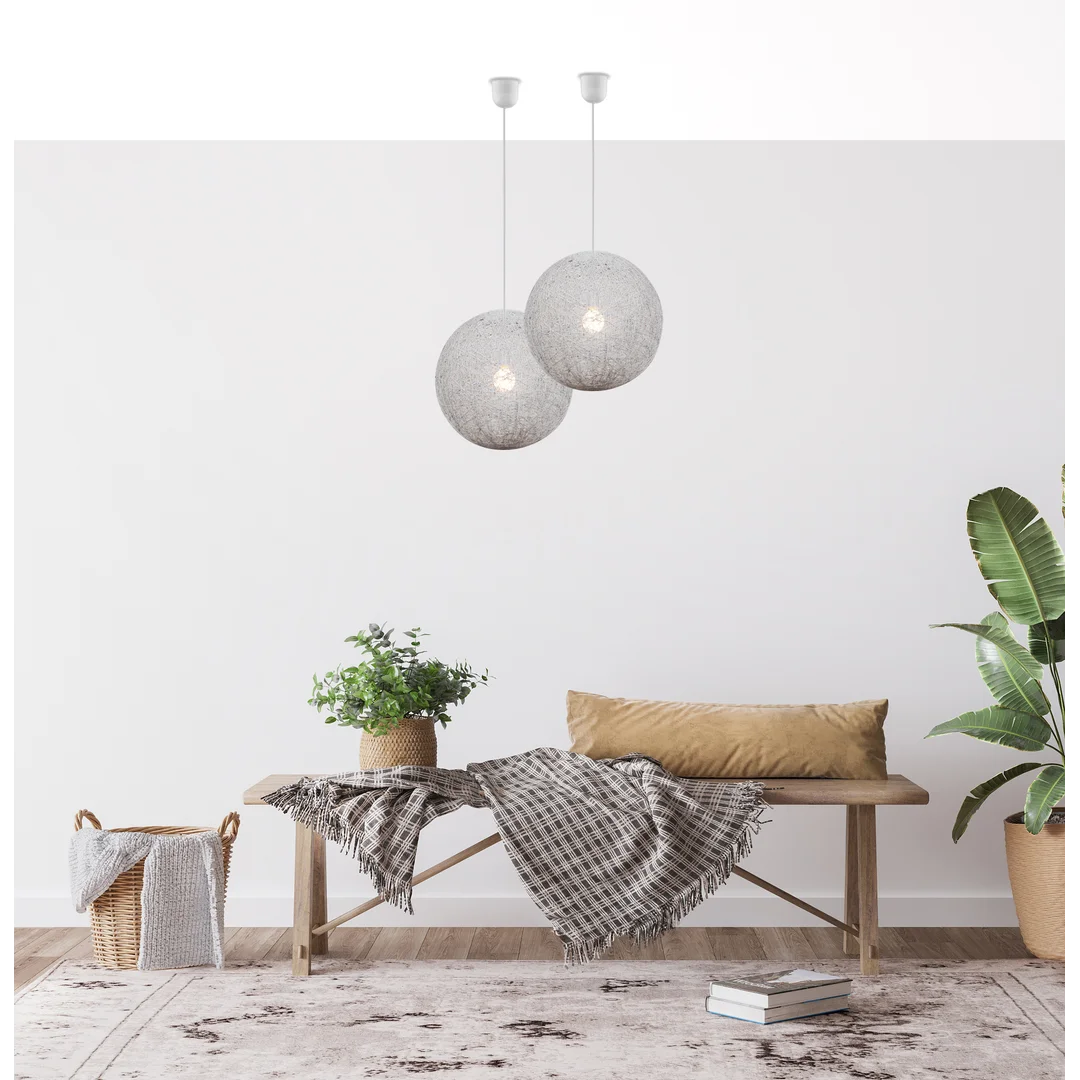 CARUBA LAMPA WISZĄCA 1X60W E27 BIAŁY 30 — zdjęcie 2