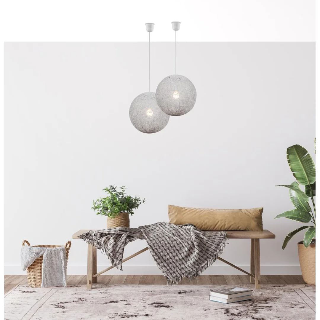 CARUBA LAMPA WISZĄCA 1X60W E27 BIAŁY 30 — zdjęcie 3
