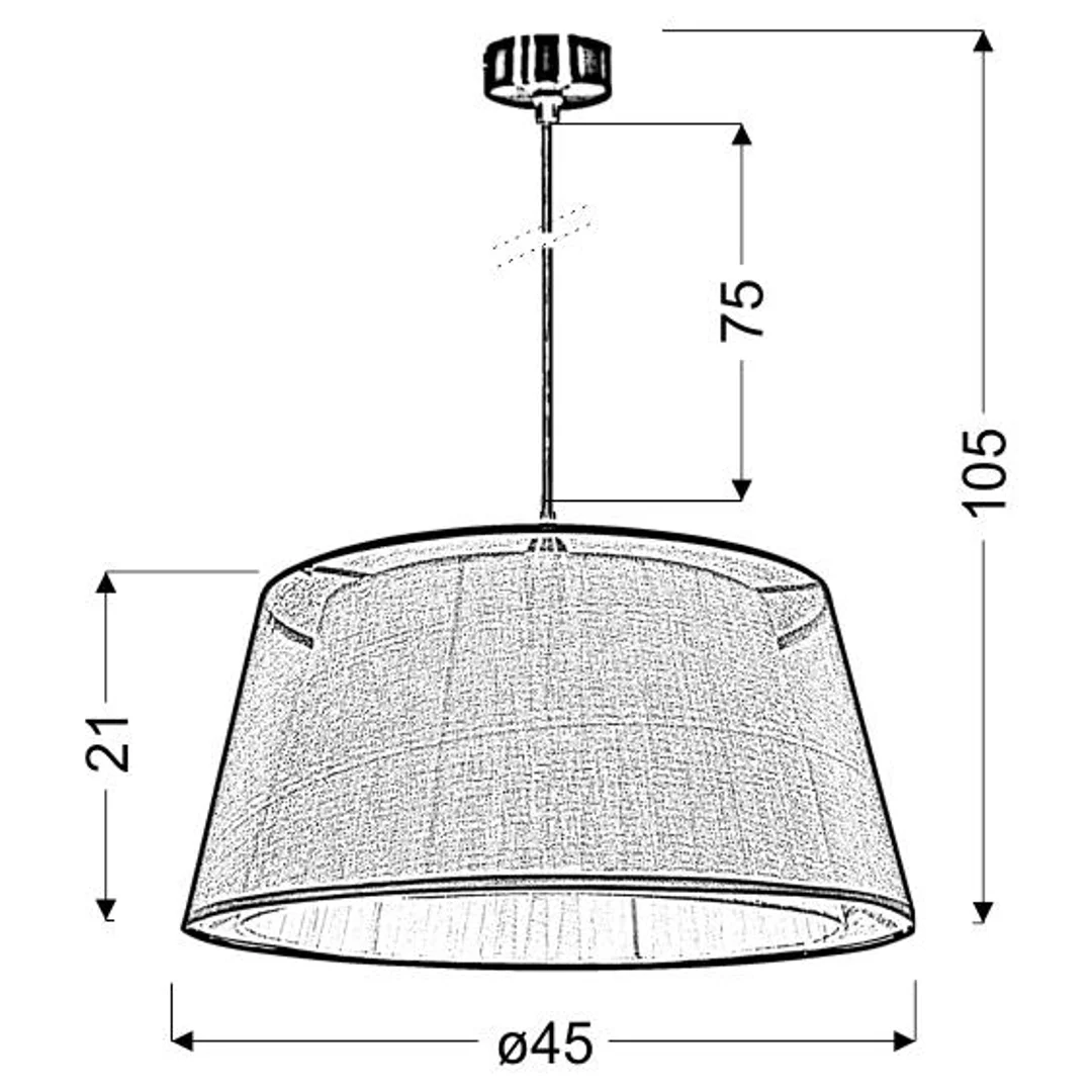 CHARLIE LAMPA WISZĄCA 45 1X60W E27 BRĄZOWY — zdjęcie 2