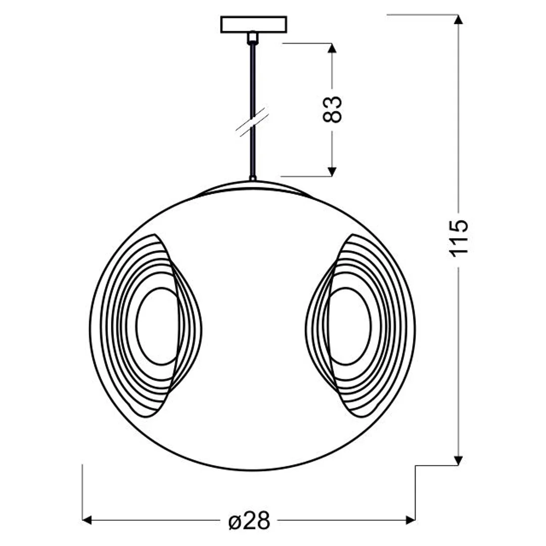 CLUB LAMPA WISZĄCA 28 1X60W E27 PATYNOWY — zdjęcie 5