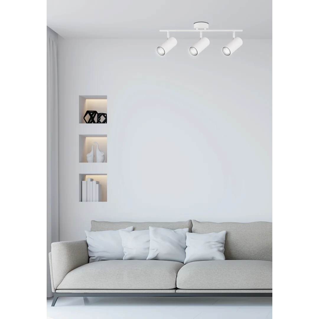 Colly lampa sufitowa biały 3x15w gu10 klosz biały — zdjęcie 2