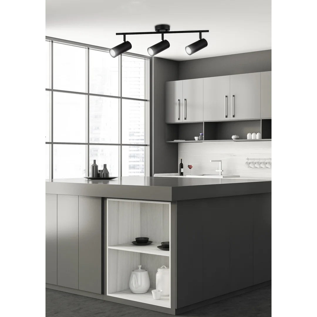 Colly lampa sufitowa czarny 4x15w gu10 klosz czarny — zdjęcie 2