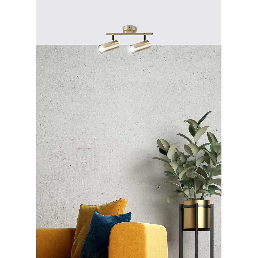 Colly lampa sufitowa mosiądz 2x15w gu10 klosz mosiądz — zdjęcie 3